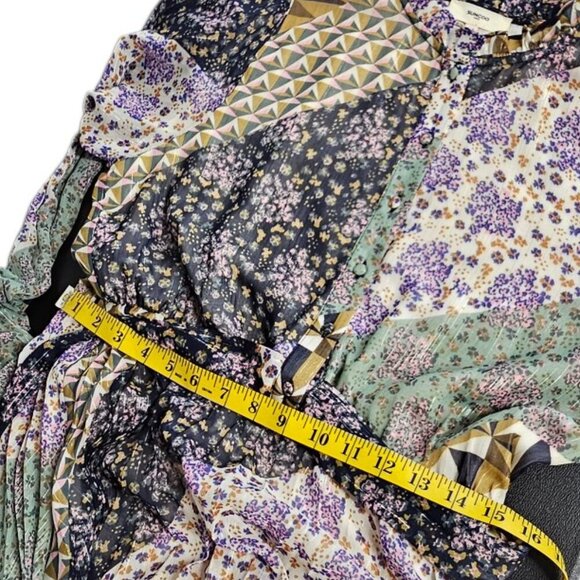 Suncoo Paris Carissa Robe, Pleated , Tie Waist, Midi, Lined, Flowy, Size T2 / M - Picture 8 of 11